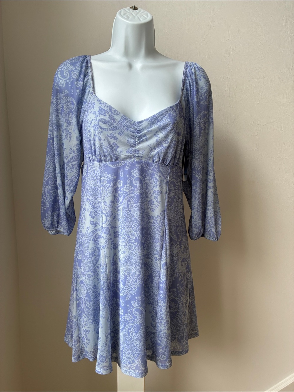 Abound Babydoll Dress- Lavender Paisley Print - Junior Med